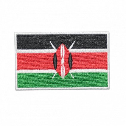 Nažehlovací nášivka Keňa vlajka 8 x 5 cm