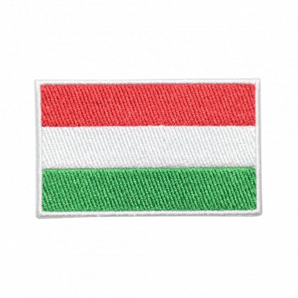 Nažehlovací nášivka Maďarsko vlajka 8 x 5 cm