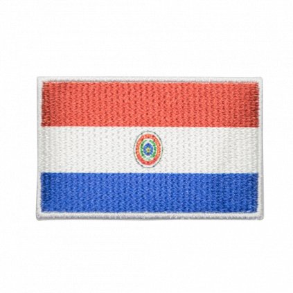 Nažehlovací nášivka Paraguay vlajka  8 x 5 cm