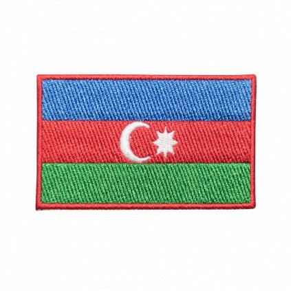 Nažehlovací nášivka Ázerbajdžán vlajka 8 x 5 cm