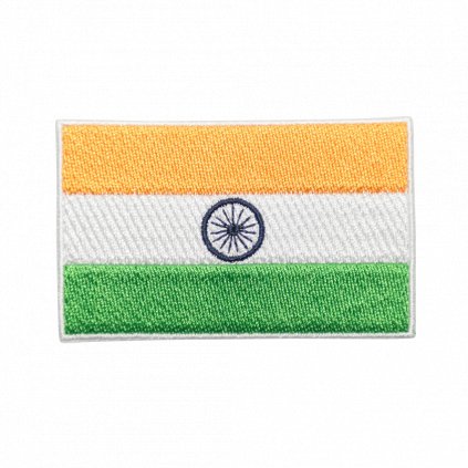 Nažehlovací nášivka Indie vlajka  8 x 5 cm