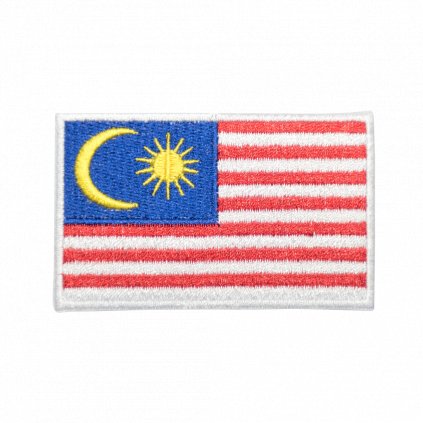 Nažehlovací nášivka Malajsie vlajka  8 x 5 cm