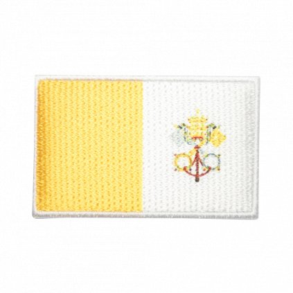 Nažehlovací nášivka Vatikán vlajka  8 x 5 cm