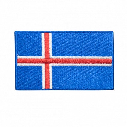 Nažehlovací nášivka Island vlajka  8 x 5 cm