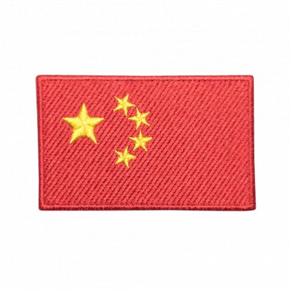 Nažehlovací nášivka Čína vlajka 8 x 5 cm