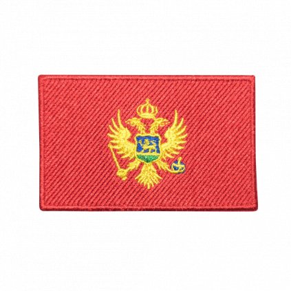 Nažehlovací nášivka Černá Hora vlajka 8 x 5 cm