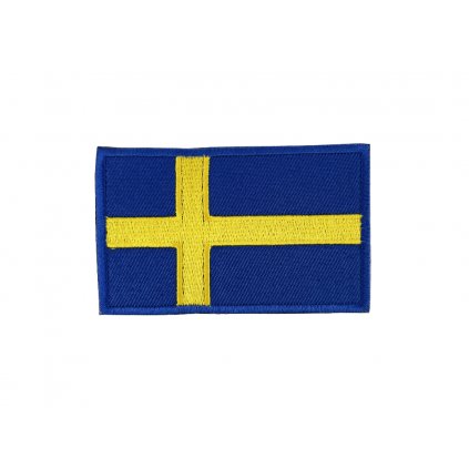 Nášivka na suchý zip Švédsko vlajka 8 cm x 5cm