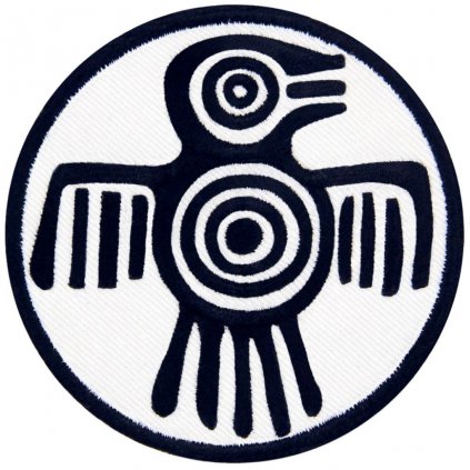 Nažehlovací nášivkaStarý Aztécký znak. Průměr: 7 cm