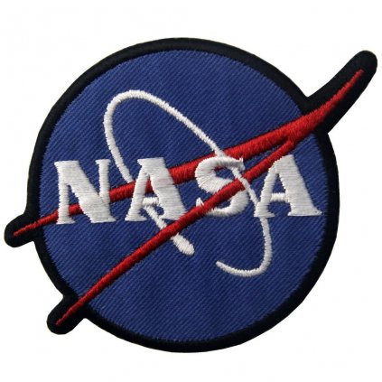 Nažehlovací nášivka NASA. Průměr: 7 cm