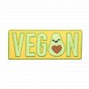 Nažehlovací nášivka Vegan nápis 11,8 x 4,8 cm