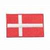 Nažehlovací nášivka Dánsko vlajka 8 x 5 cm