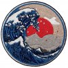 Nažehlovací nášivka The great wave Japonsko. Průměr: 8,8 cm