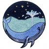 Nažehlovací nášivka Velryba v moři. Průměr: 8 cm