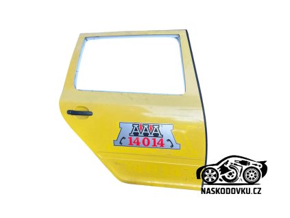Zadní pravé dveře , dveře za spolujezdcem, barva bílá , žlutá folie Škoda Octavia II combi , Octavia 2 combi , 1Z9833056 , 1Z9 833 056