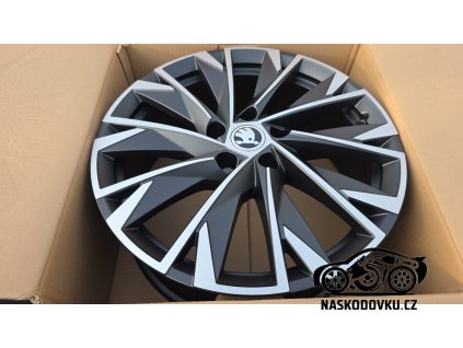 Hliníkový disk , alu kolo HYDRUS , barva pro černá matná , Škoda KAROQ 57A071498Q ZG6 , 57A 071 498 Q ZG6 , 57A071498QZG6