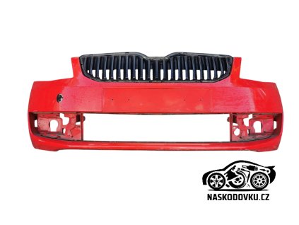 Nárazník přední , kryt předního nárazníku , barva červená Škoda Octavia III , Octavia 3 , 5E0807221 , 5E0 807 221 