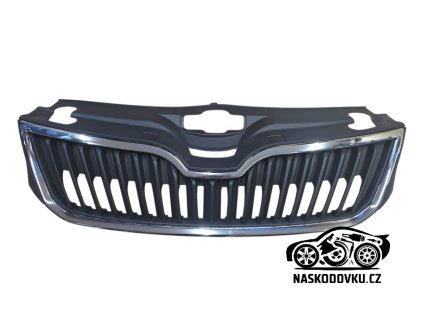  Maska , mřížka chladiče s krycí lištou , barva chromová Škoda Rapid 5JA853668 9B9 ,  5JA 853 668 9B9 , 5JA853607 2ZZ , 5JA 853 607 2ZZ