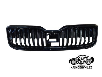 Maska chladiče , mřížka chladiče barva černá lesklá + černý rámeček pro Škoda Superb III facelift , Superb 3 facelift  , 3V0853653K , 3V0 853 653 K , 3V0853761C F9R , 3V0 853 761 C F9R