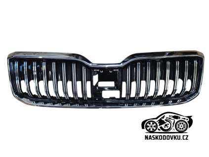 Maska chladiče , mřížka chladiče barva černá leskláchromový , rámeček chromový pro Škoda Superb III facelift , Superb 3 facelift  , 3V0853653G FOD , 3V0 853 653 G FOD , 3V0853761B 2ZZ , 3V0 853 761 B 2ZZ