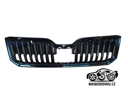 Maska chladiče , mřížka chladiče barva černá lesklá , rámeček černý pro Škoda Superb III , Superb 3 , 3V0853653B , 3V0 853 653 B