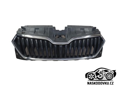 Maska chladiče s chromem Škoda Fabia III facelift , Fabia 3 facelift 6V0853653C 9B9 , 6V0853761B 2ZZ