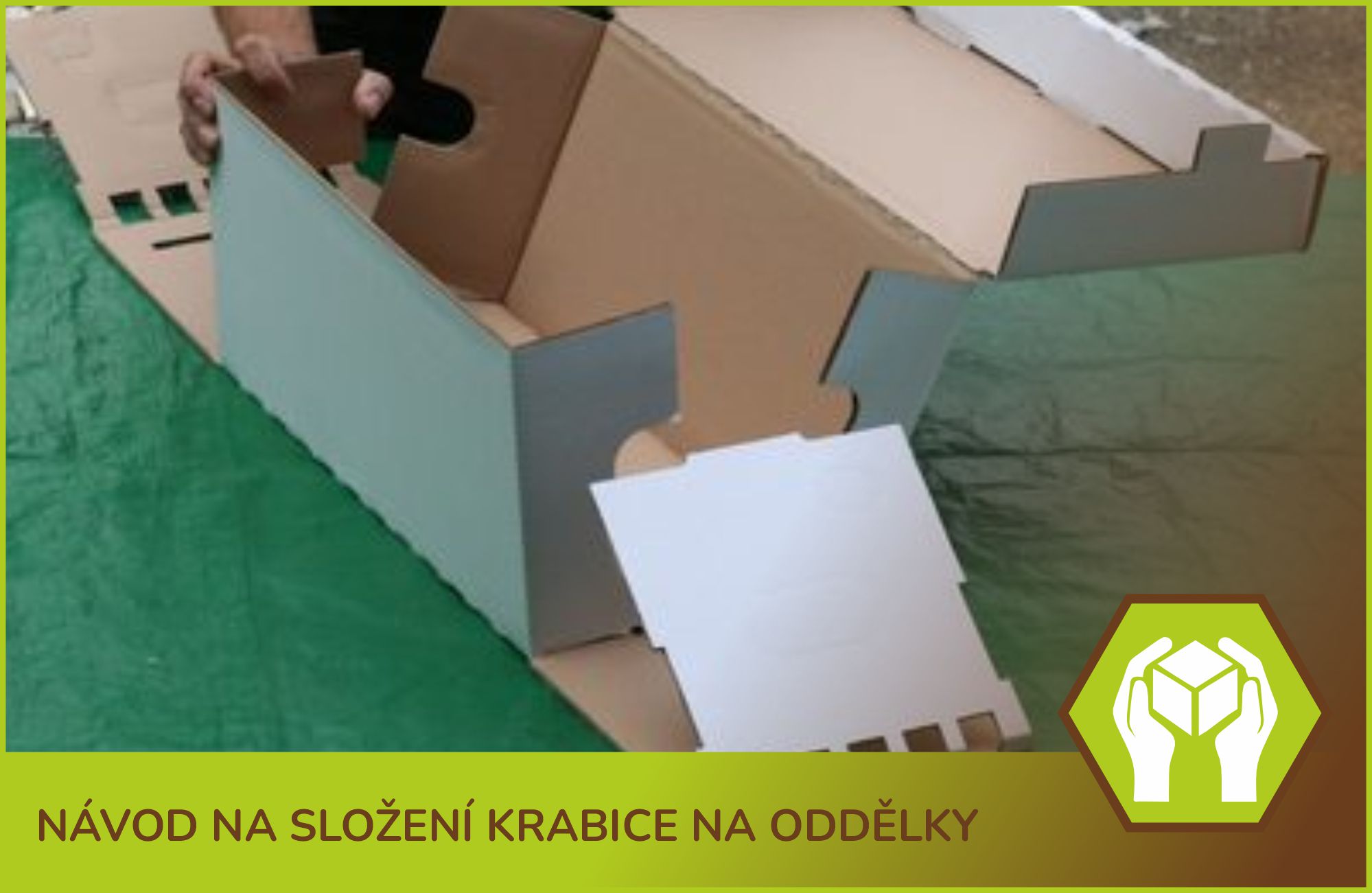 Návod na složení krabice na oddělky