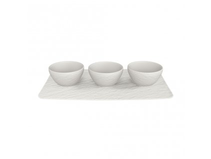 Villeroy&Boch Manufacture Rock Blanc podnos s miskami set 4ks