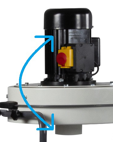 odsavac-pilin-ADFT200 - rotor s motorem