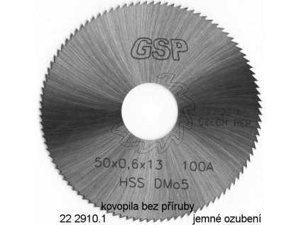 Pilový kotouč na kov 80x3,00x22 HSS bez příruby (Typ Pilový kotouč na kov 80x3,00x22 HSS bez příruby)