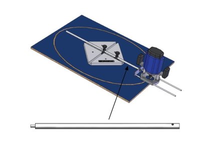 Distanční tyč D16x400mm se šroubem pro FMR3000