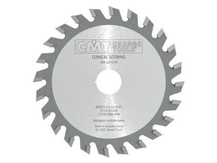 CMT Předřezový kotouč kónický pro CNC stroje D180x5,0-6,2 d55 Z36 HM