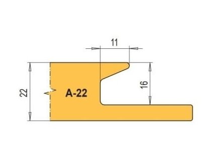 Profilový nůž pro frézu na nábytkové úchytky RH+ CNC A22-CNC 1kus