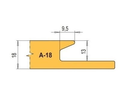 Profilový nůž pro frézu na nábytkové úchytky RH+ CNC A18-CNC 1kus
