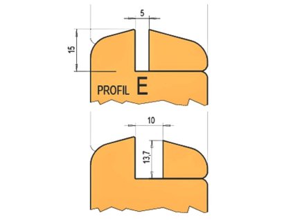 Profilový nůž pro frézu na vnitřní dveře 001