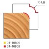 Stopková fréza na dřevo rádiusová vydutá FREUD 3410808 - frézovaný profil