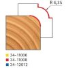 Stopková fréza na dřevo rádiusová vydutá FREUD 3411008 - frézovaný profil