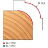 Stopková fréza na dřevo rádiusová vydutá FREUD 3412708 - frézovaný profil