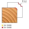 Stopková fréza na dřevo rádiusová vydutá FREUD 3410406 - frézovaný profil