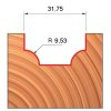 Stopková fréza rádiusová na dřevo FREUD 39-20808 R=9,53 D=31,75 A= 8 bez ložiska