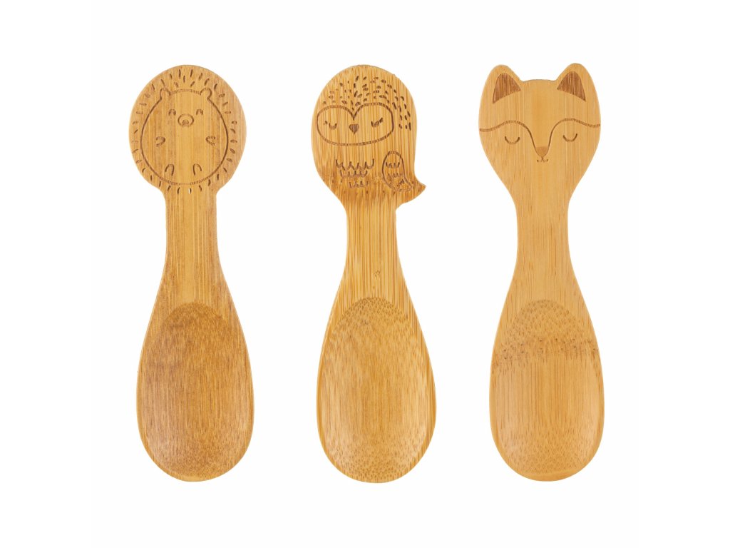 JQY001 A Woodland Baby Bamboo Spoons