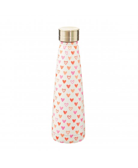 ANG036 A Red Love Heart Stainless Steel Water Bottle