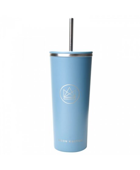 designovy nerez pohar 710 ml neon kactus modry