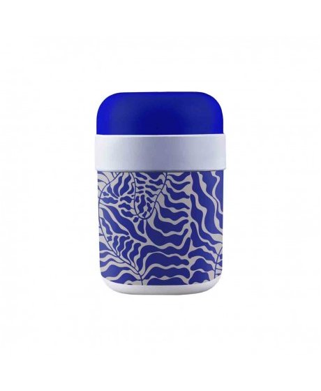 lunchpot 2 compartiments blue leaves chic mic bioloco plant