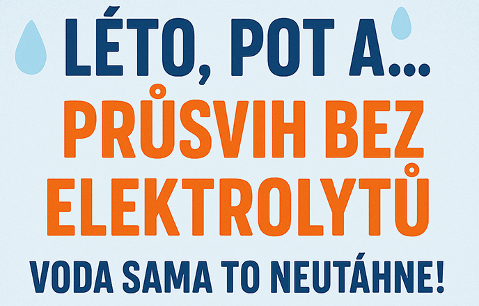 Léto, pot a… průšvih bez elektrolytů. Voda sama to neutáhne!