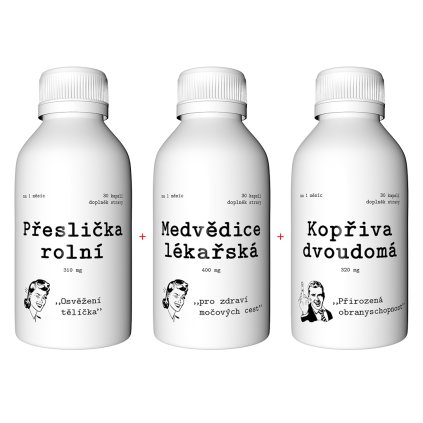 Pro zdraví močových cest - balíček doplňků stravy v kapslích - Nasypanej.cz