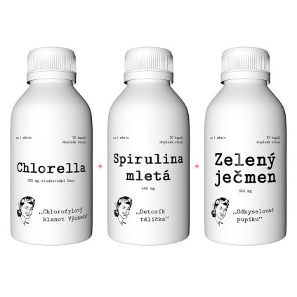 Detoxikační soupravička - balíček doplňků stravy v kapslích - Nasypanej.cz