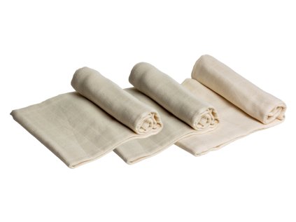 organic muslin nappies half rolled natural