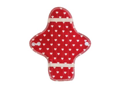 Moon pads midi Red Hearts string 2pcs - látková menstruační vložka