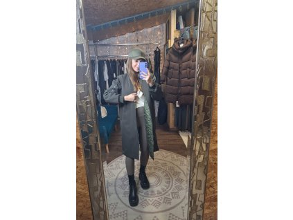 Kabátek KHAKI se zipy