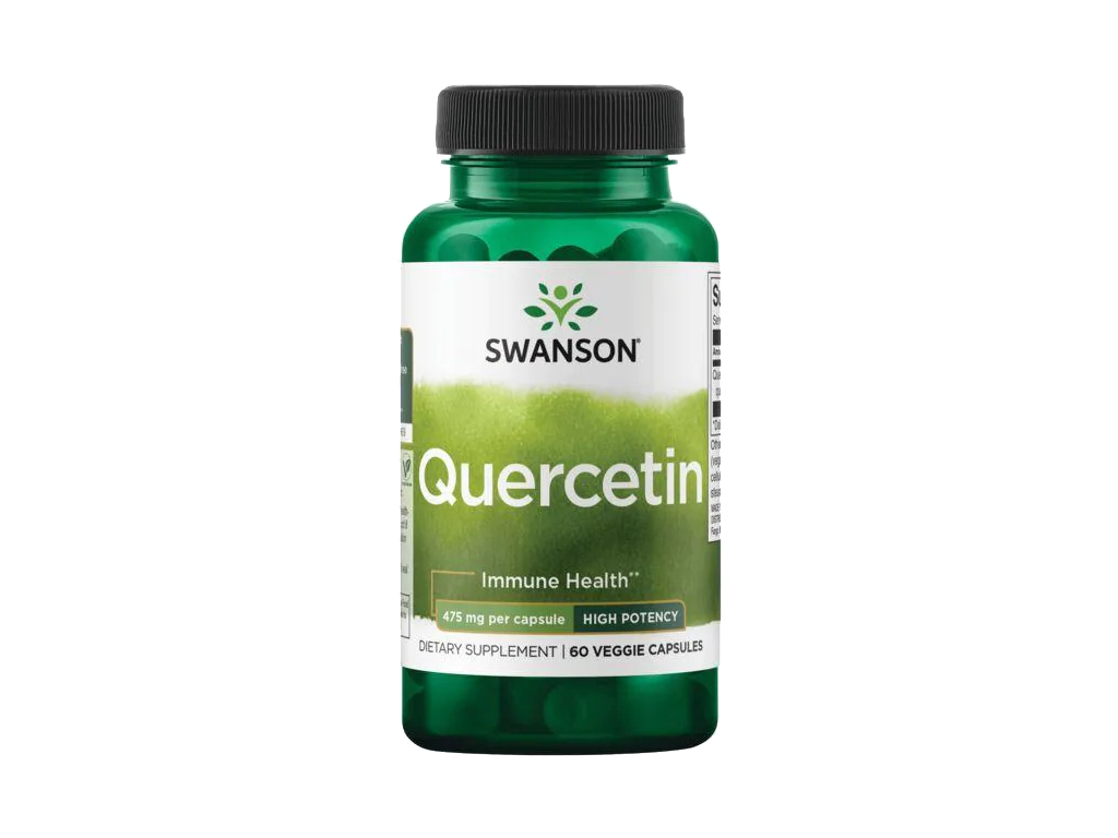 Swanson Quercetin, Vysoce účinný, 475 mg, 60 rostlinných kapslí SW1671 kopie
